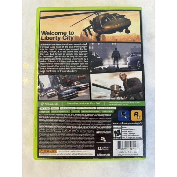 Grand Theft Auto IV GTA 4 Microsoft Xbox 360 - Picture 2 of 6